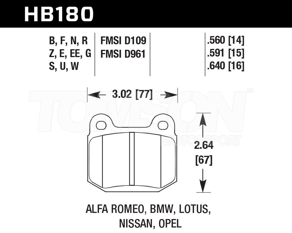 Klocki Hamulcowe Hawk Performance Hb F Hps Subaru Impreza Wrx Sti