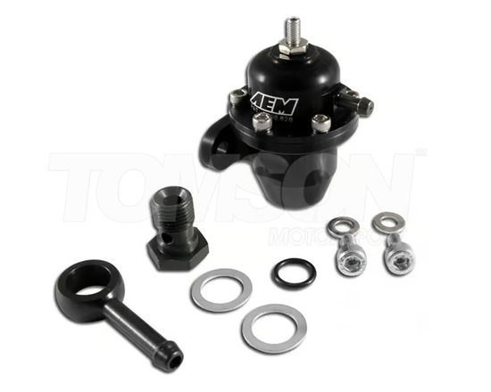 AEM 25302BK adjustable fuel pressure regulator for AEM fuel rails