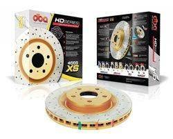 DBA DBA4963XS Heavy Duty 4000XS Crossdrilled Slotted brake rotor Nissan Skyline R33 GTS (front)