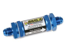 Earls 230306ERL inline mount oil filter 800 microns AN-6 (blue)