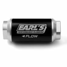 Earls 230608ERL billet fuel filter inline mount 175GPH 10 microns (AN-8) 