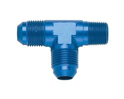 Fragola 482603 tee adapter AN-3 (male) / AN-3 (male) / 1/8" NPT (on run) aluminium (blue)