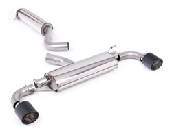 Milltek Sport SSXTY204 resonated cat back exhaust Toyota GR Yaris (Gen 2) (GXPA16) 1.6 G16E-GTS (carbon tips)