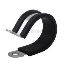 Pipe retaining clip with rubber sleeve (RSGU) for hose and cables 12 mm (6.75 mm mounting hole)