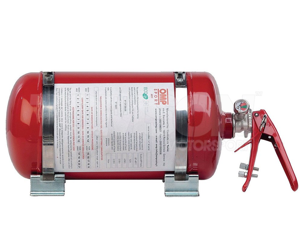 OMP CA/372 mechanical fire extinguisher kit with 4.25 L steel bottle