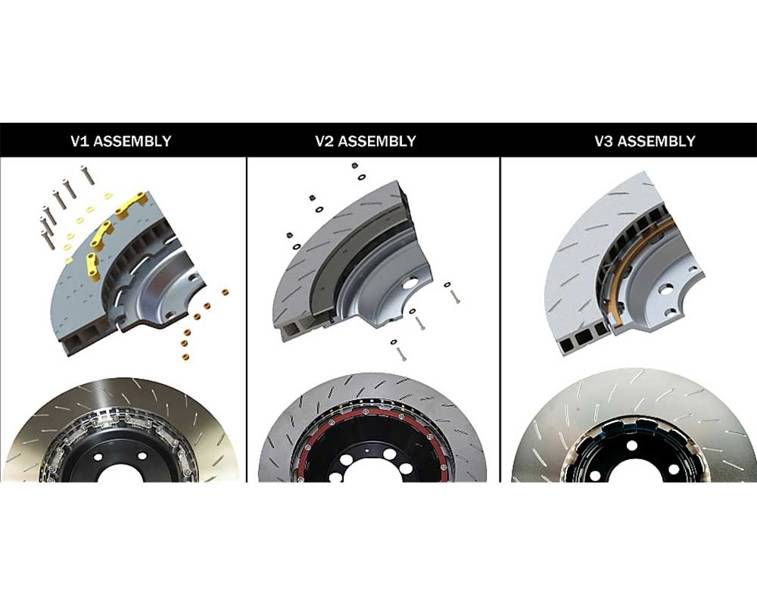 Performance Friction 319.044.63 Direct Drive V3 Two-piece floating brake disc Mitsubishi Lancer Evo IV, V, VI, VII, VIII, IX 4G63T 319 mm (front left)