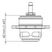 Zawór upustowy Turbosmart TS-0203-1261 DV Kompact Shortie Plumb Back Ford Focus Mk1 RS, Mk2 ST/RS, Mk3 ST,  Porsche 911 Turbo/GT2 (997), Volvo C30, C70, S40, S60, V50, V70 T5 (czarny)