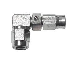 Fragola 609004 90 deg female PTFE AN-4 double swivel forged steel hose end fitting