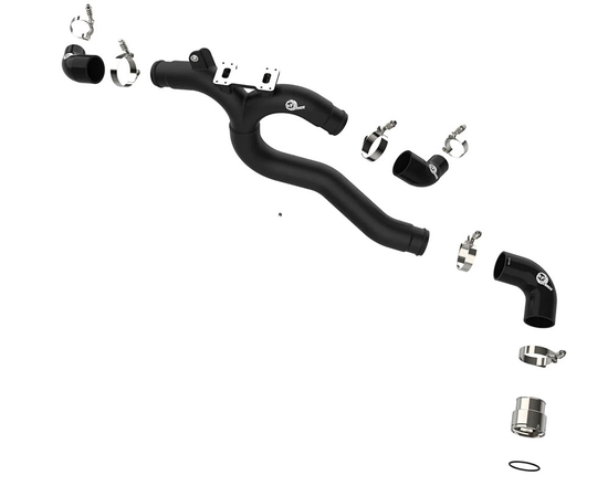 AFE Power 46-20508-B BladeRunner 2.5" to 2.75" aluminum hot charge pipe Kia Stinger GT 3.3 V6 (Lambda II RS T-GDi, G6DP) (black)