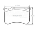 Pagid RSL E8188 brake pads compound RSL1 Mercedes A45 AMG, CLA45 AMG, GLA45 AMG, SLC43 AMG, SLK55 AMG (front)