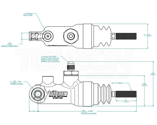 Tilton 78-937 78-Series Master Cylinders 15/16"