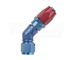 Fragola 104606 3000 series AN-6 45° forged low profile hose end (blue/red)