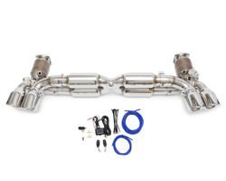 Fabspeed Motorsport Valvetronic Supersport X-Pipe exhaust system with performance catalityc converters and valves Porsche 911 Turbo/Turbo S (991.2) (polished tips_