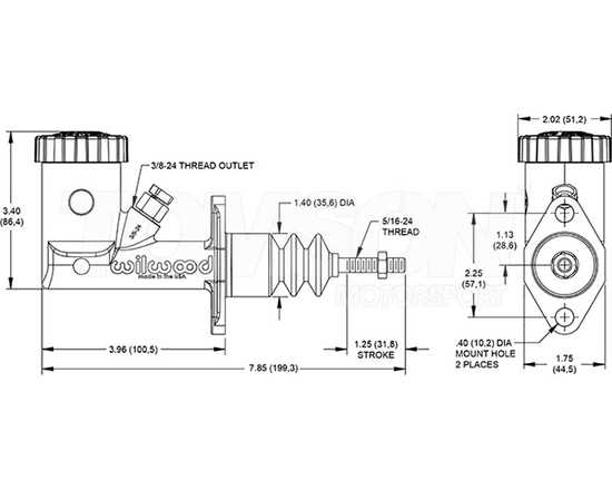 Pompa hamulcowa Wilwood 260-15097 GS Compact 0.700"