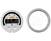 AEM 30-0307-ACC silver bezel and white oil pressure faceplate for AEM 30-0307 X-Series 150 PSI / 10 BAR gauge