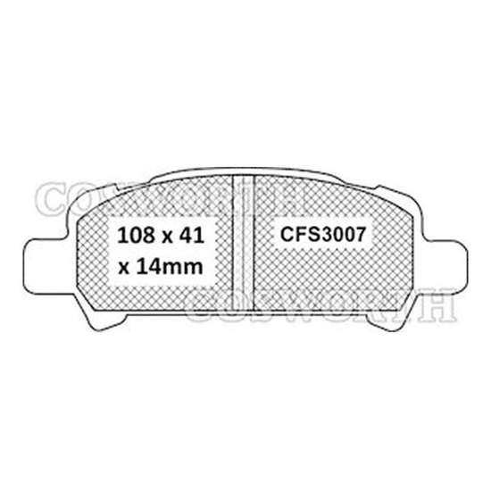 Cosworth CFS3007 Streetmaster brake pads Subaru Impreza GT (rear)