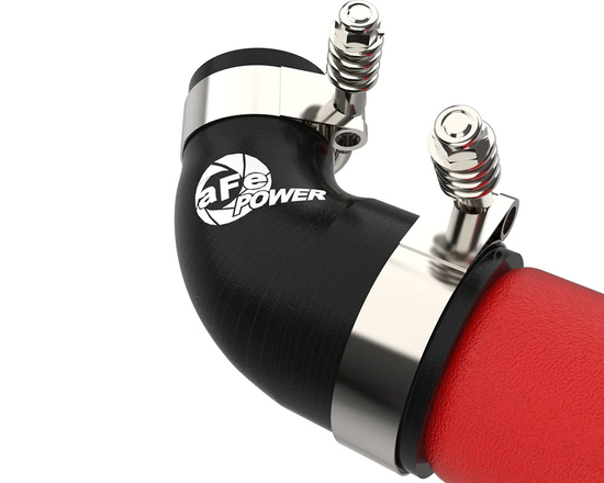Orurowanie intercoolera AFE Power 46-20508-R BladeRunner 2.5" do 2.75" (Aluminum Hot Charge Pipe) strona gorąca Kia Stinger GT 3.3 V6 (Lambda II RS T-GDi, G6DP) (czerwone)