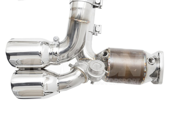 Fabspeed Motorsport Valvetronic Supersport X-Pipe exhaust system with performance catalityc converters and valves Porsche 911 Turbo/Turbo S (991.2) (polished tips_