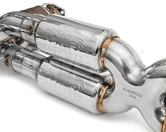 Fabspeed Motorsport Valvetronic Supersport X-Pipe exhaust system with performance catalityc converters and valves Porsche 911 Turbo/Turbo S (991.2) (polished tips_