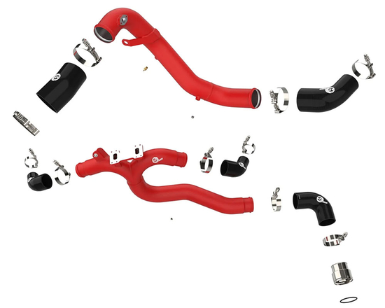 AFE Power 46-20504-R BladeRunner aluminum hot and cold charge pipe kit Kia Stinger GT 3.3 V6 (Lambda II RS T-GDi, G6DP) (red)