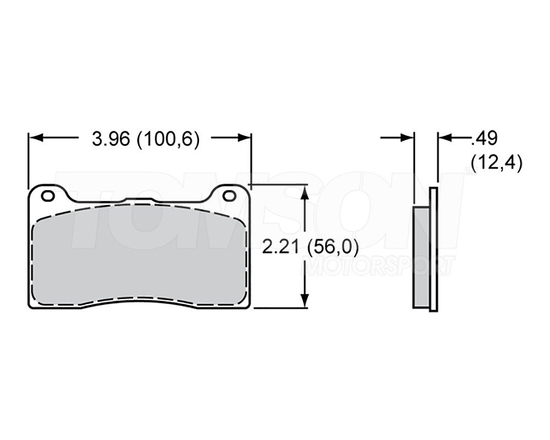 Wilwood 15A-9835K PolyMatrix A brake pads Wilwood 4-pot callipers (7812)