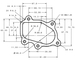 Garrett 770119-0001 5-bolt gasket between turbo and downpipe (turbine housing outlet) for GT2554R, GT2560R, GT2860R, GT2860RS, GTX2860R, GTX2867R, GT2871R turbochargers