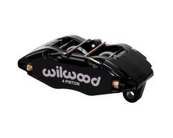 Wilwood 120-12949-BK Forged DPHA 4-pot brake caliper Honda Civic, CRX with OEM 262 mm rotors (front, black)