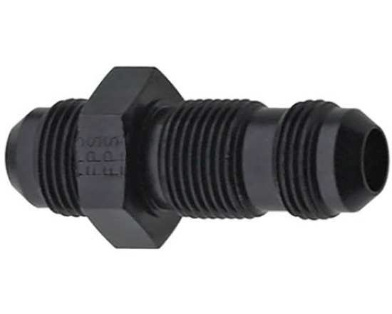 Fragola 483206-BL straight bulkhead aluminum AN-6 adapter (black)