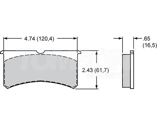 Wilwood 150-8855K BP10 brake pads for Wilwood 4 and 6-pot callipers (7416)