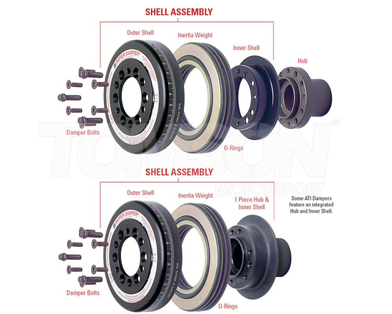 Titan ATI 918562 crank harmonic damper pulley Toyota Supra, Chaser, Aristo, Soarer, Lexus IS300, SC300, GS300 2JZ-GE, 2JZ-GTE