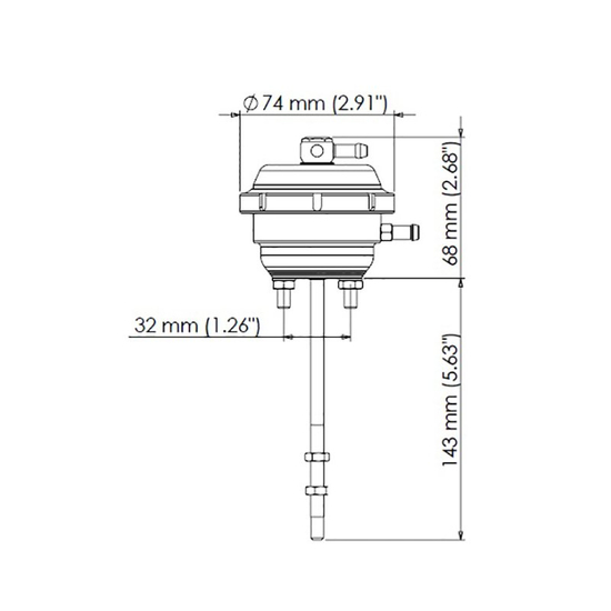 Turbosmart TS-0620-2143 actuator (wastegate) 14 PSI for Borg Warner EFR 6258, 6758, 7163 Twin Scroll turbochargers