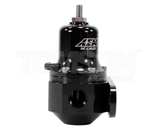 AEM 25-305BK High Capacity universal adjustable fuel pressure regulator inlet 2x AN-6 ORB, return 1x AN-6 ORB (2.76 bar - 8.97 bar)