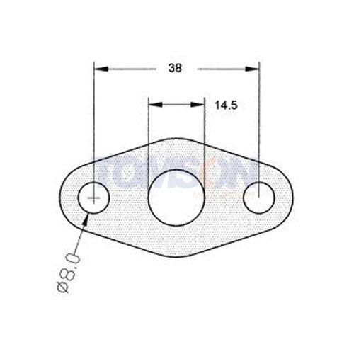 Uszczelka turbo Garrett T25, T28, GT25, GT28 wydechowa i spływ oleju