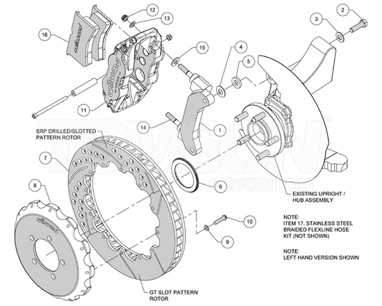 Wilwood 140-12907-D Forged Narrow Superlite 6R Big Brake Kit Mazda MX-5 NC 328 mm (front)