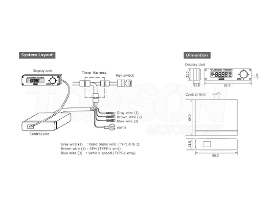 Turbo timer HKS 41001-AK011 Push Start Type 0