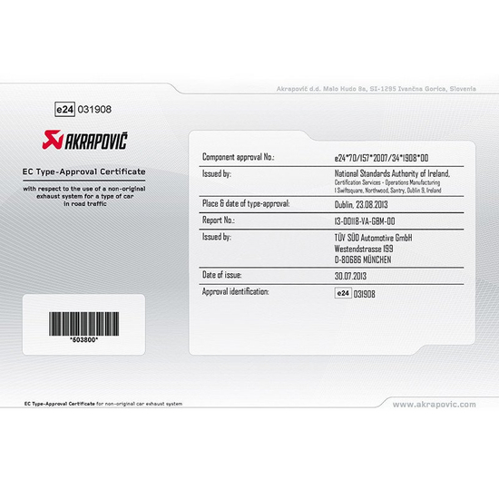 Akrapovic Evolution S-AU/TI/2H cat back exhaust system Audi RS5