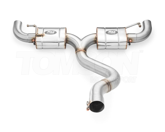 RM Motors cat back exhaust Sport version (resonated rear section with two mufflers, non resonated center section) Toyota GR Yaris (Gen 1) (GXPA16) 1.6 G16E-GTS