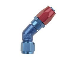 Fragola 104606 3000 series AN-6 45° forged low profile hose end (blue/red)