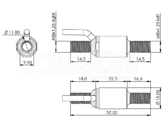 Variohm VGS-T-1000-M8 (1UAB04) tension / compression gear shift sensor (cut off)