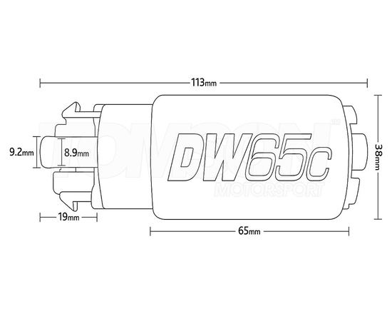 Pompa paliwa Deatschwerks 9-651-1010 DW65c (265LPH) Subaru BRZ, Toyota GT-86