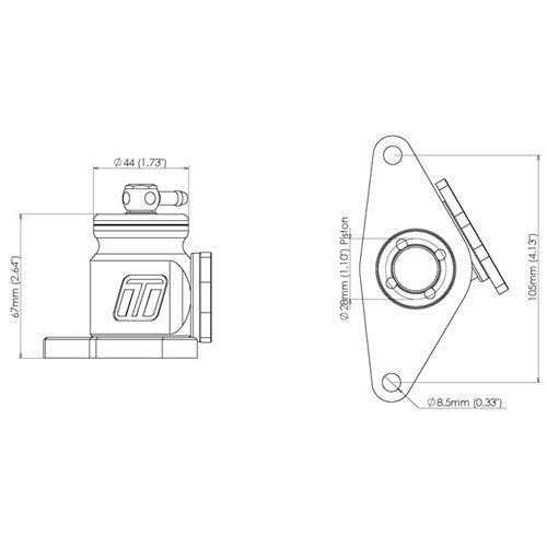 Zawór upustowy Turbosmart DV Kompact Plumb Back Subaru WRX, STi, Forester