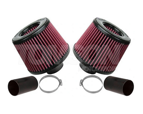 Burger Motorsport BMS Dual Cone (DCI) performance intake BMW Series 135i/1M (E82, E88), Series 335i/xi (E90, E91, E92, E93), Series 535i/xi (E60, E61), Z4 (E89) N54 (red filters)