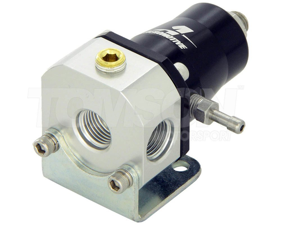 Uniwersalny regulator ciśnienia paliwa Aeromotive 13129 Compact EFI wlot 2x AN-6 ORB, powrót 1x AN-6 ORB (2.76 bar - 5.17 bar)