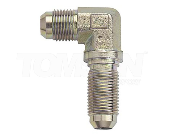 Fragola 583303 bulkhead male to male adapter 90 deg AN-3/AN-3 steel