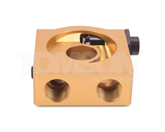 Podstawka pod filtr oleju Mishimoto MMOP-SPTR z tylnym termostatem z dwoma wyjściami 1/8 NPT