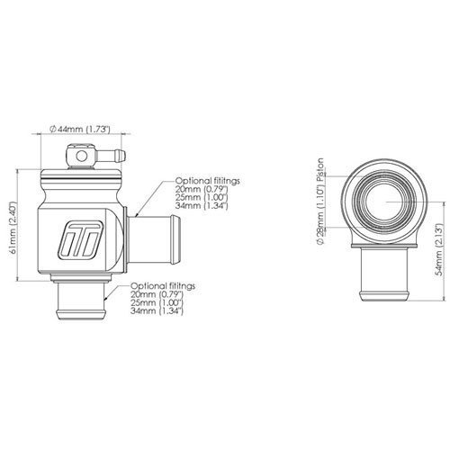 Turbosmart DV Kompact Plumb Back 34mm
