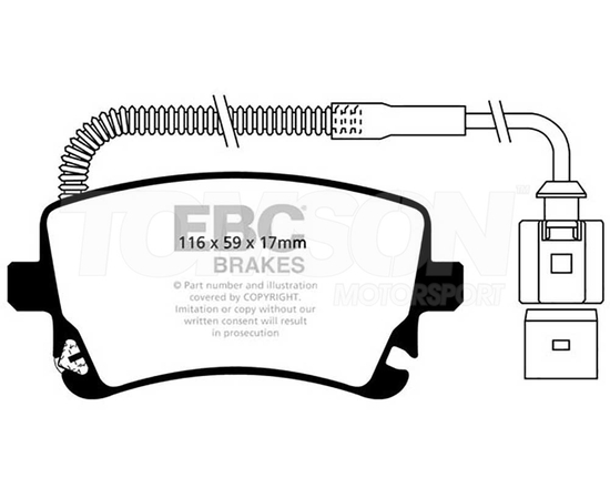 EBC DP31470C Red Stuff brake pads Audi A6, A8, RS4, RS6 2004 (rear)