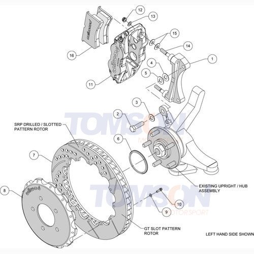 Zestaw hamulcowy Wilwood 140-11978 do Honda Civic 2006-, CRZ
