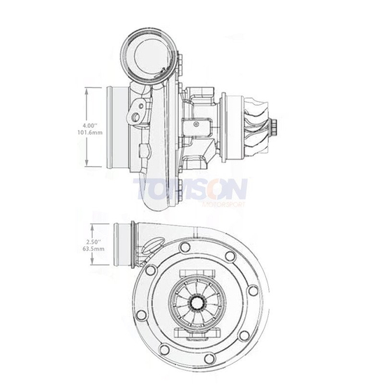 Turbocharger (super core) Borg Warner AirWerks S300SX-E 13009097053 (80 mm)