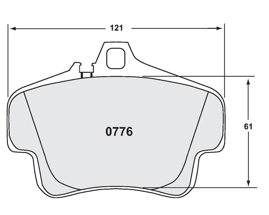 Performance Friction 0776.08.17.44 brake pads 08 compound Porsche 996 C2, C4 (front)